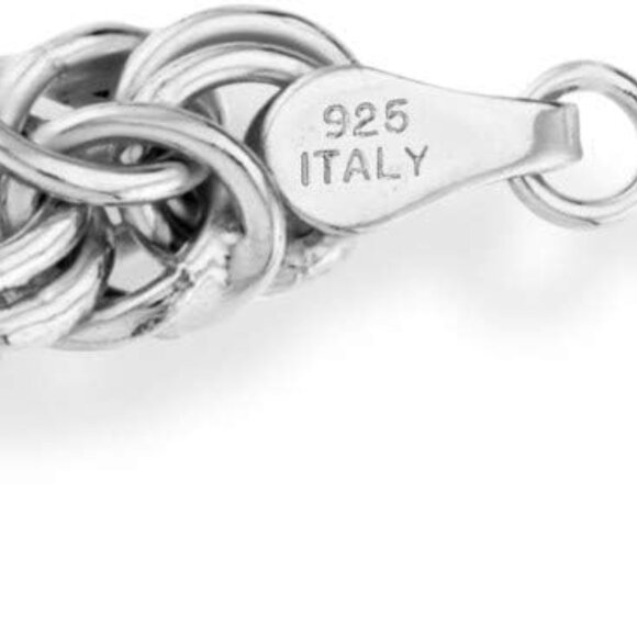 Sterling Silver Gold Plated Byzantine Bolo Bracelet Handmade in Italy - Picture 5 of 6